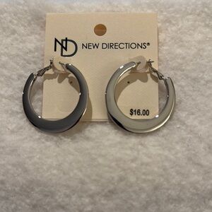 New Directions Silver Hoop Earrings